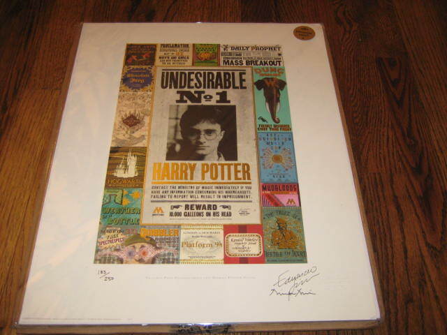 Harry Potter Minalima Art Print Undesirable # 1 Reproduction Limited 250 signed