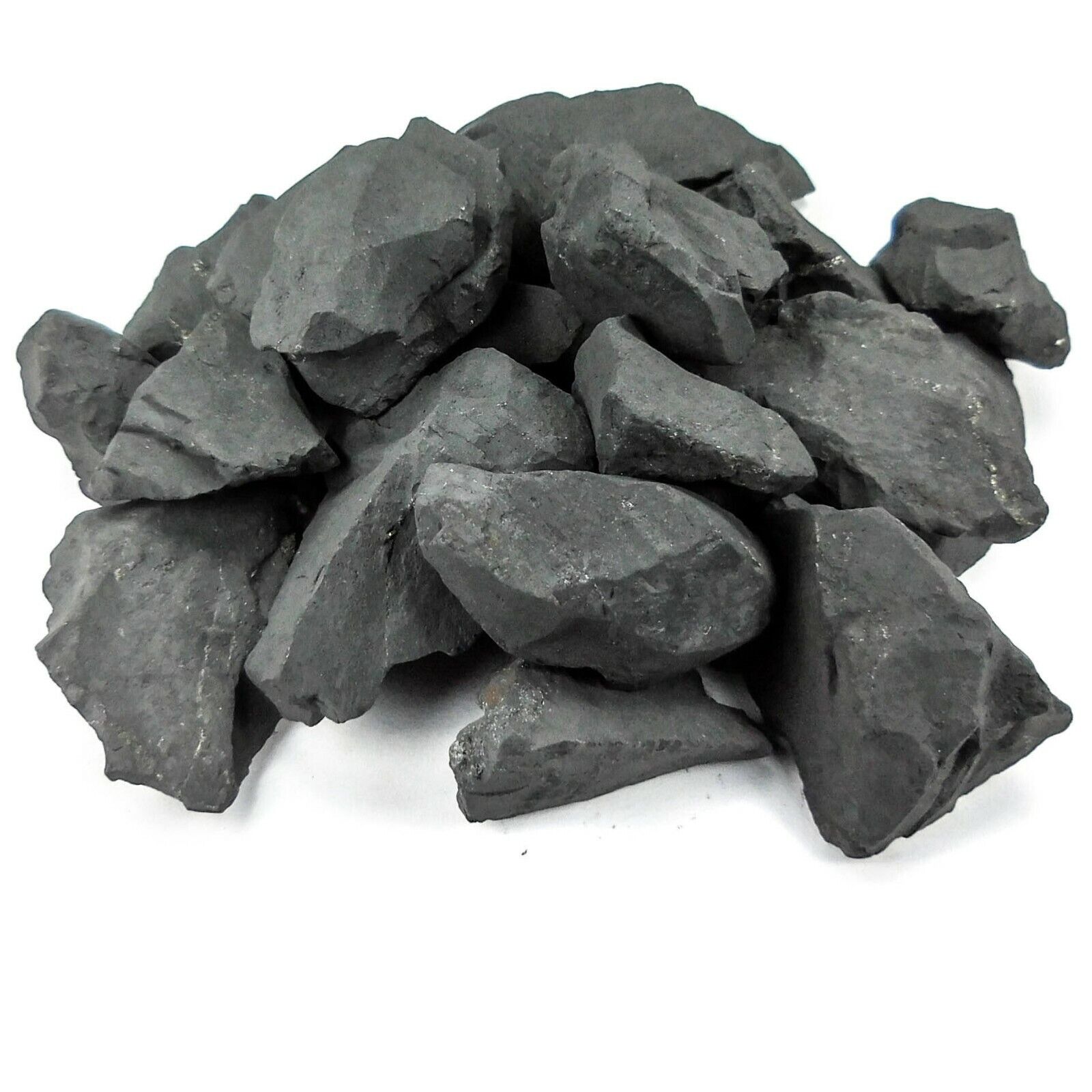 SHUNGITE Stones 6 LBs Natural Raw Rocks Big 2-3 inch Fraction Authentic Mineral