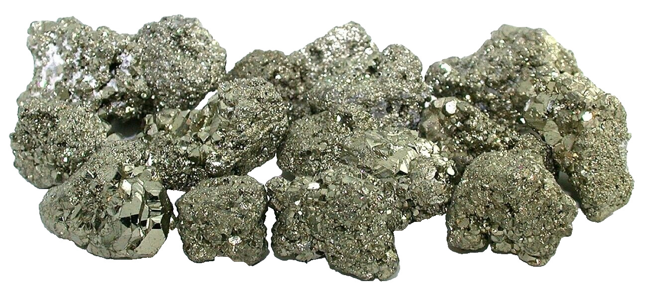 One Pound Pyrite Nuggets 14 To 18 Pieces 1 Inch To 1 1/2 Inch Peru Grade A