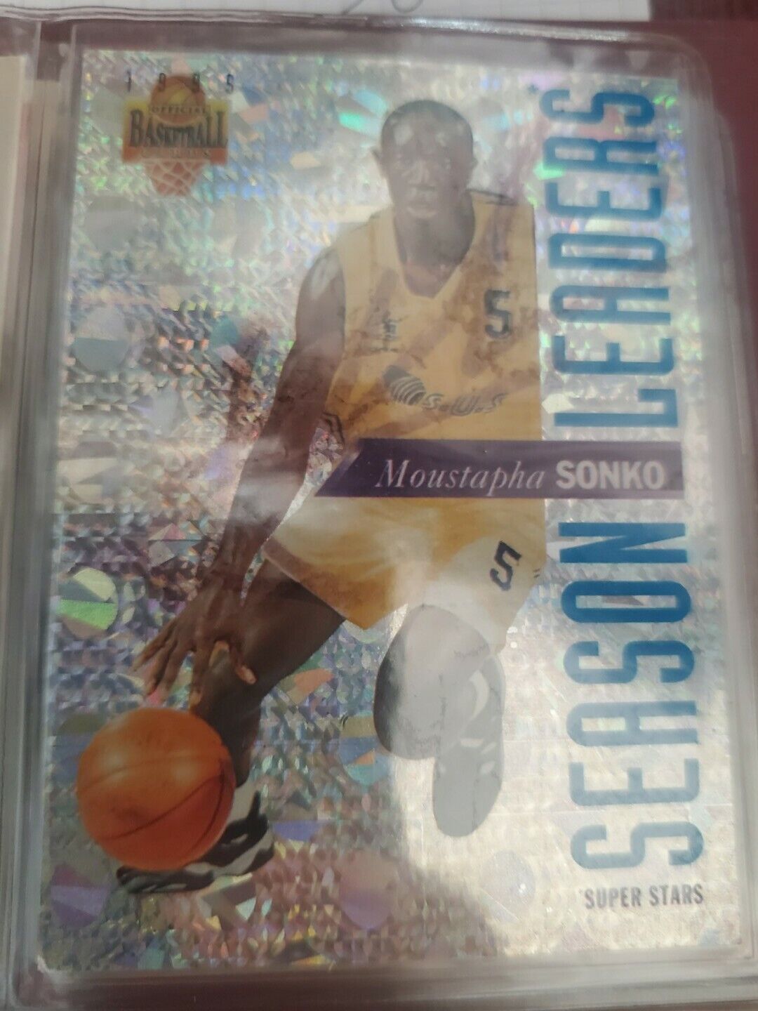 Maillot jersey fiba lnb basketball levallois lscb sonko signe carte 1994 1995