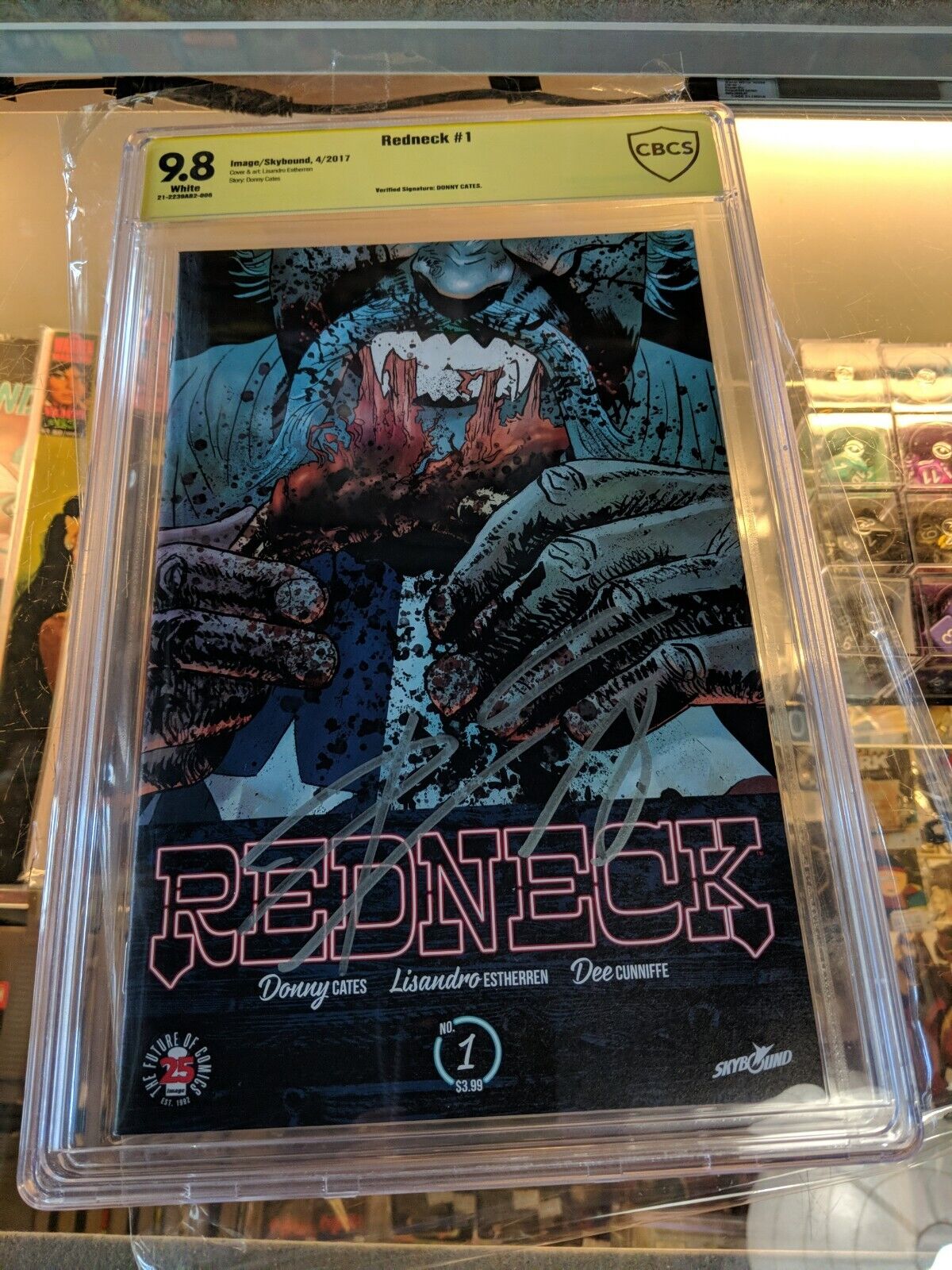 Redneck #1 CBCS 9.8 CERTIFIED & SIGNED DONNY CATES VAMPIRE COMIC BOOK 🦇