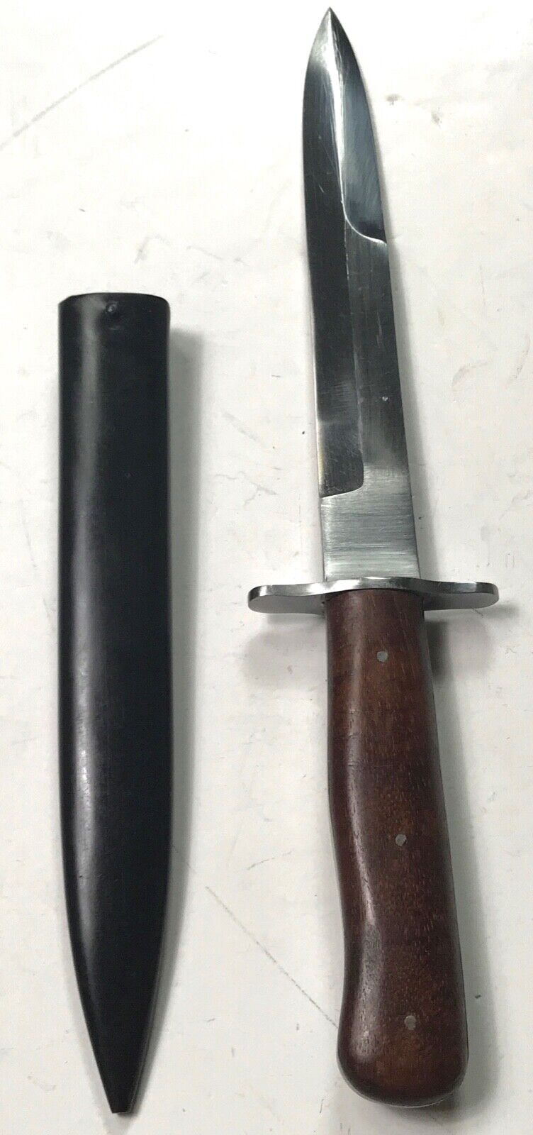 WWII GERMAN M31 BOOT FIGHTING KNIFE & SCABBARD