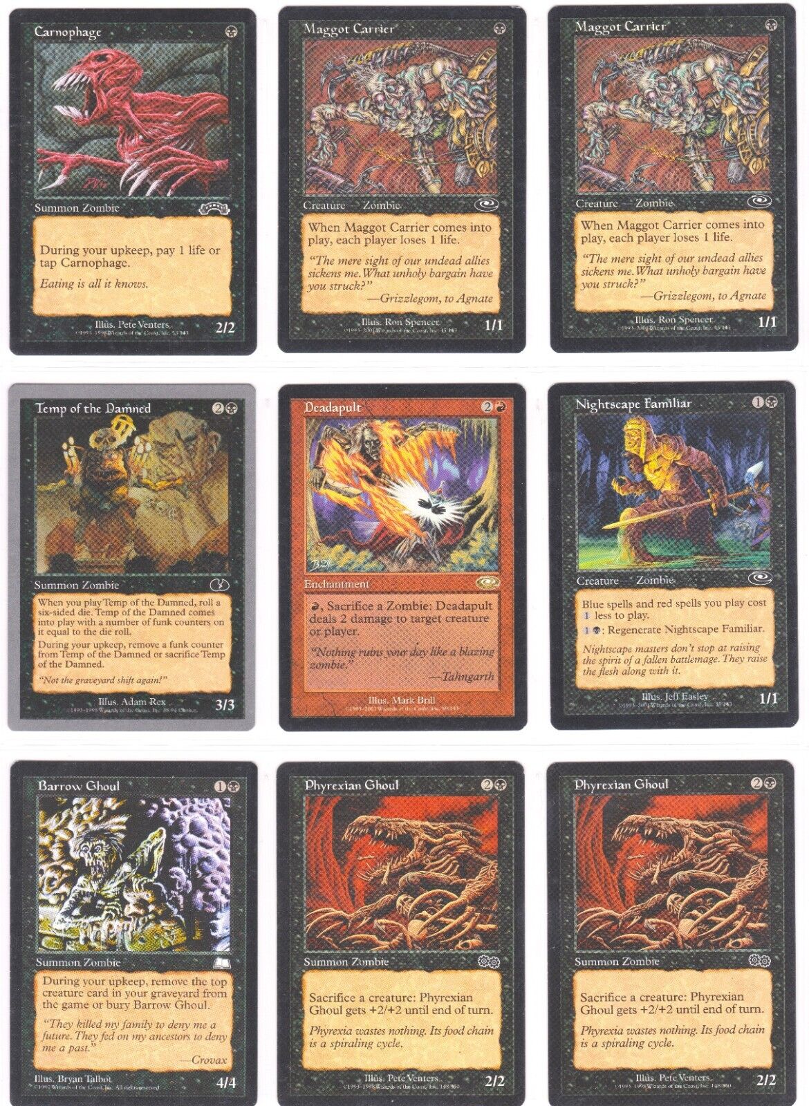 30 Vintage 1993-2001 “Magic The Gathering” Deckmaster Cards