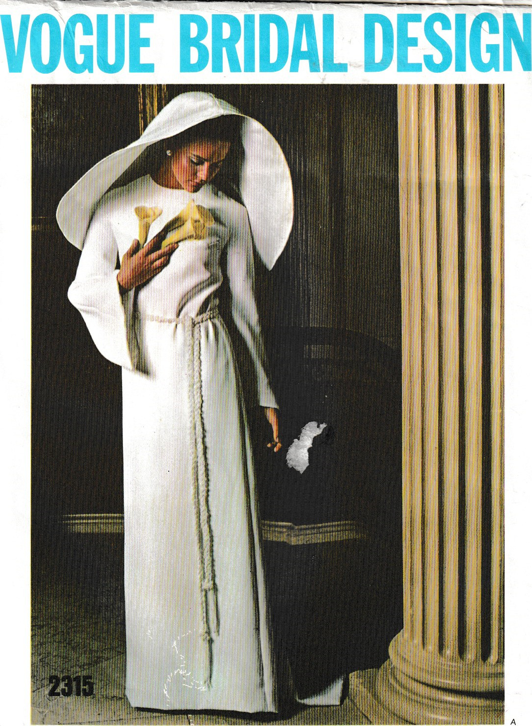 Rare Vintage Vogue 2315 Bridal Design 1960s Wedding Dress Pattern Size 8, FF