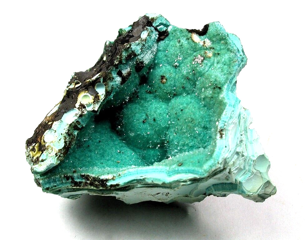 MINERALS : AURICHALCITE XTLS WITH MINOR MANGANESE OXIDES, KELLY MINE, NEW MEXICO