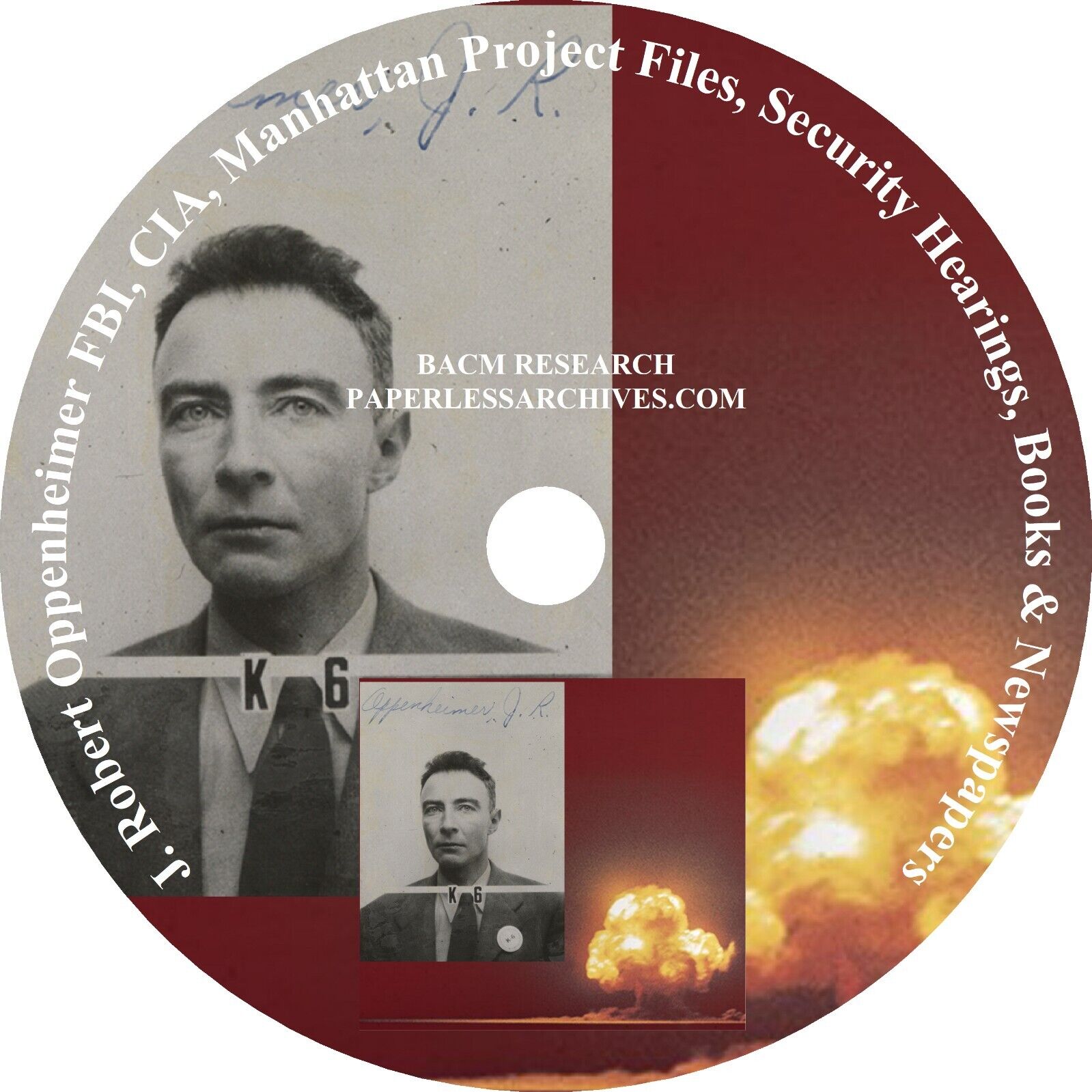 J. Robert Oppenheimer FBI, CIA, Manhattan Project Files, Security Hearings, Book