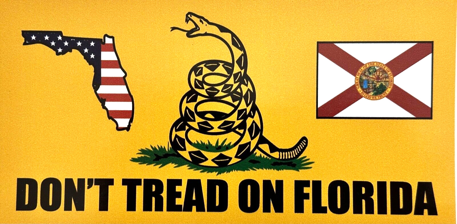 Don\'t Tread On Me...Florida...Flag... Truck Decals Sticker  (4 Pack) #480