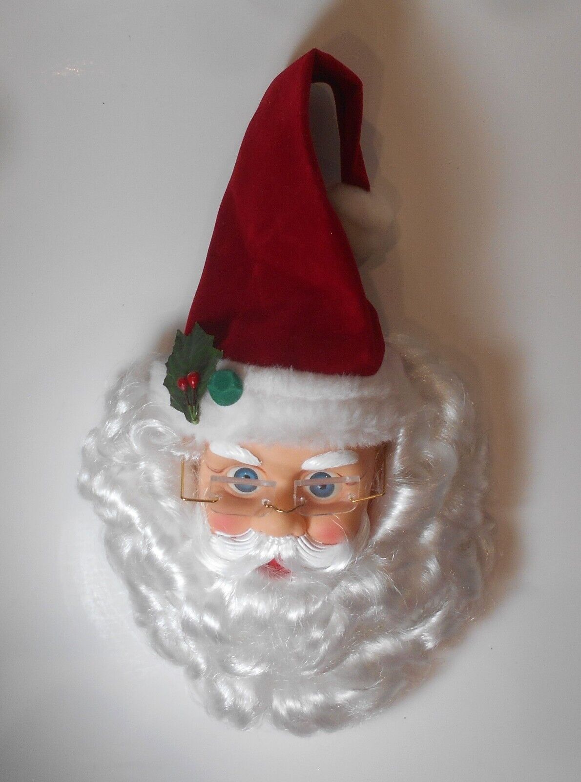 Vintage Christmas Santa Head Music Talking Motion Sensor Decor Works