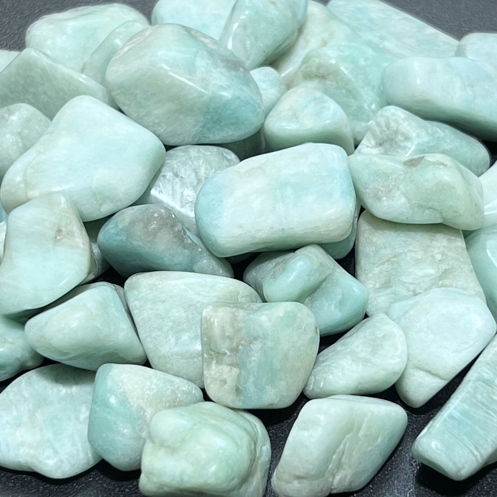 Amazonite Tumbled 1 LB One Pound Bulk Wholesale Lot Polished Natural Gemstones