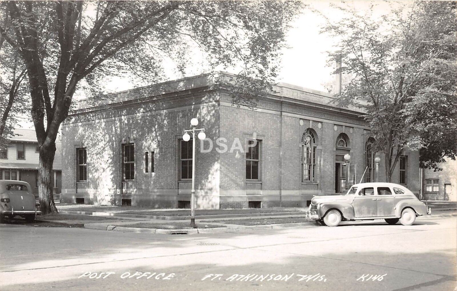 C72/ Ft Atkinson Wisconsin Wi Postcard Real Photo RPPC c40s Post Office