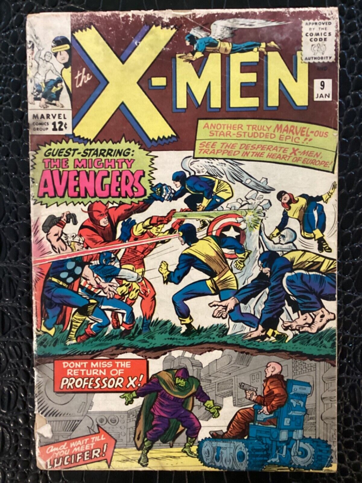 X-MEN #9 1965🔑First meeting of the Avengers and X-men 🔑 Stan Lee Jack Kirby