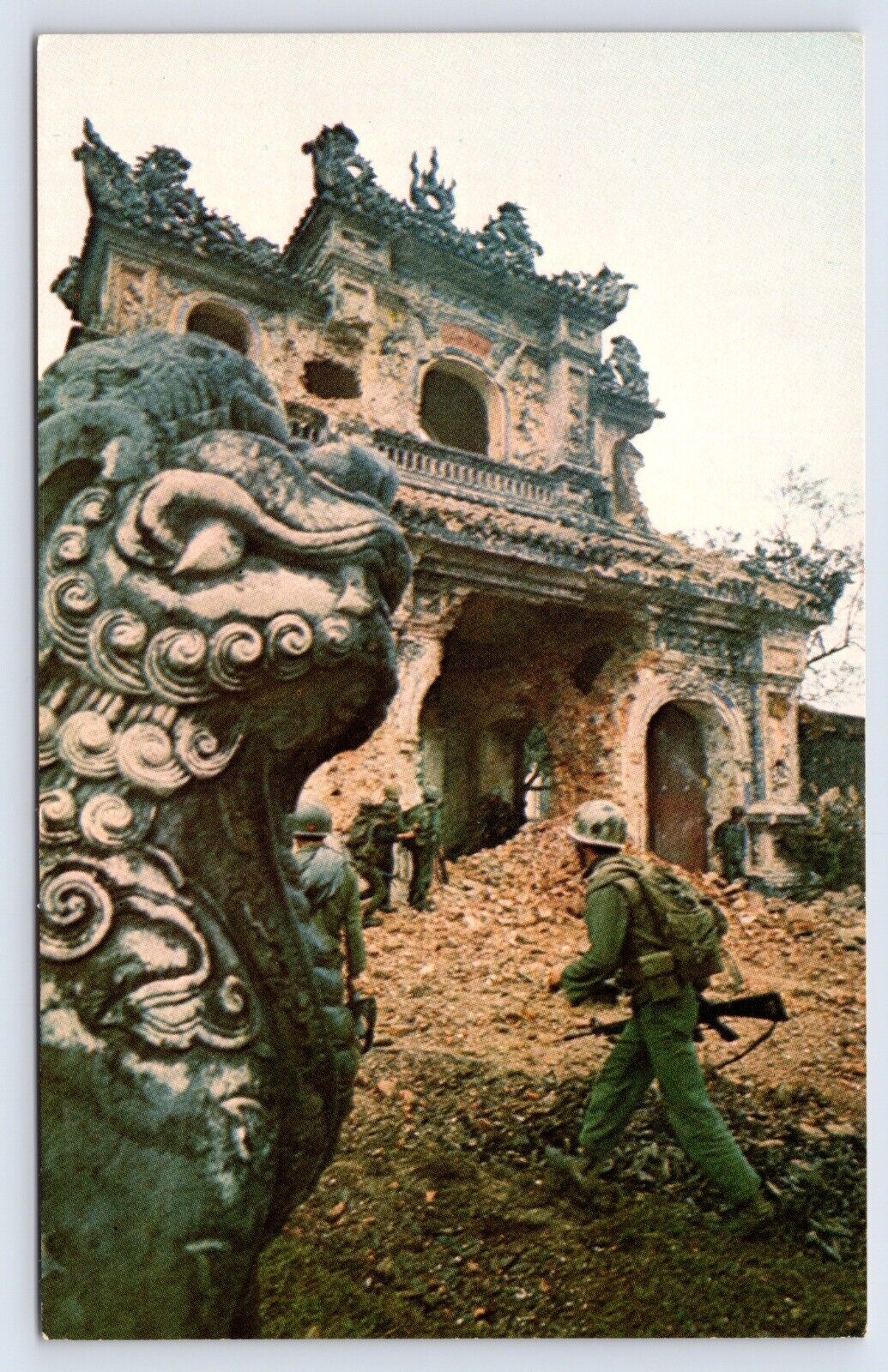 Cambodia Vintage Postcard Lot of 4 - Ancient Temple at Hue, Vendors and Views