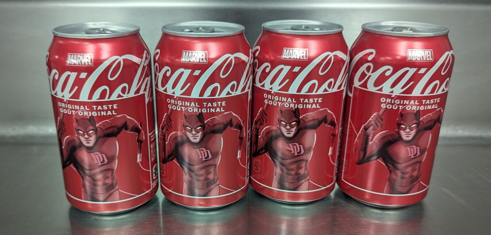 Coca Cola Marvel Dare Devil Limited Edition Cans 355ml - Lot Of 4