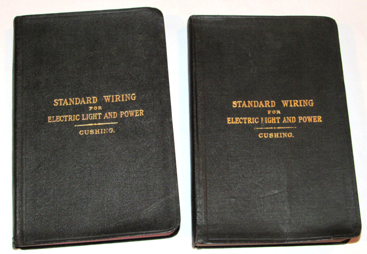 2 BOOKS \'STANDARD WIRING FOR ELECTRIC LIGHT & POWER\' H C CUSHING 1912 & 1913