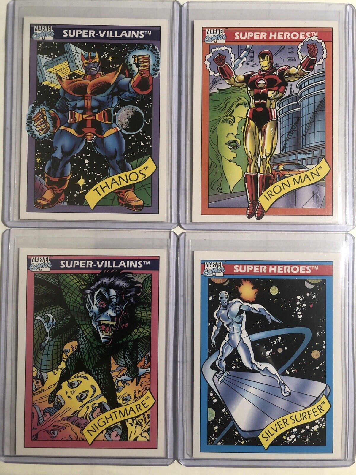 1990 Marvel Impel Lot Super Heroes/Villians/Team Pictures 