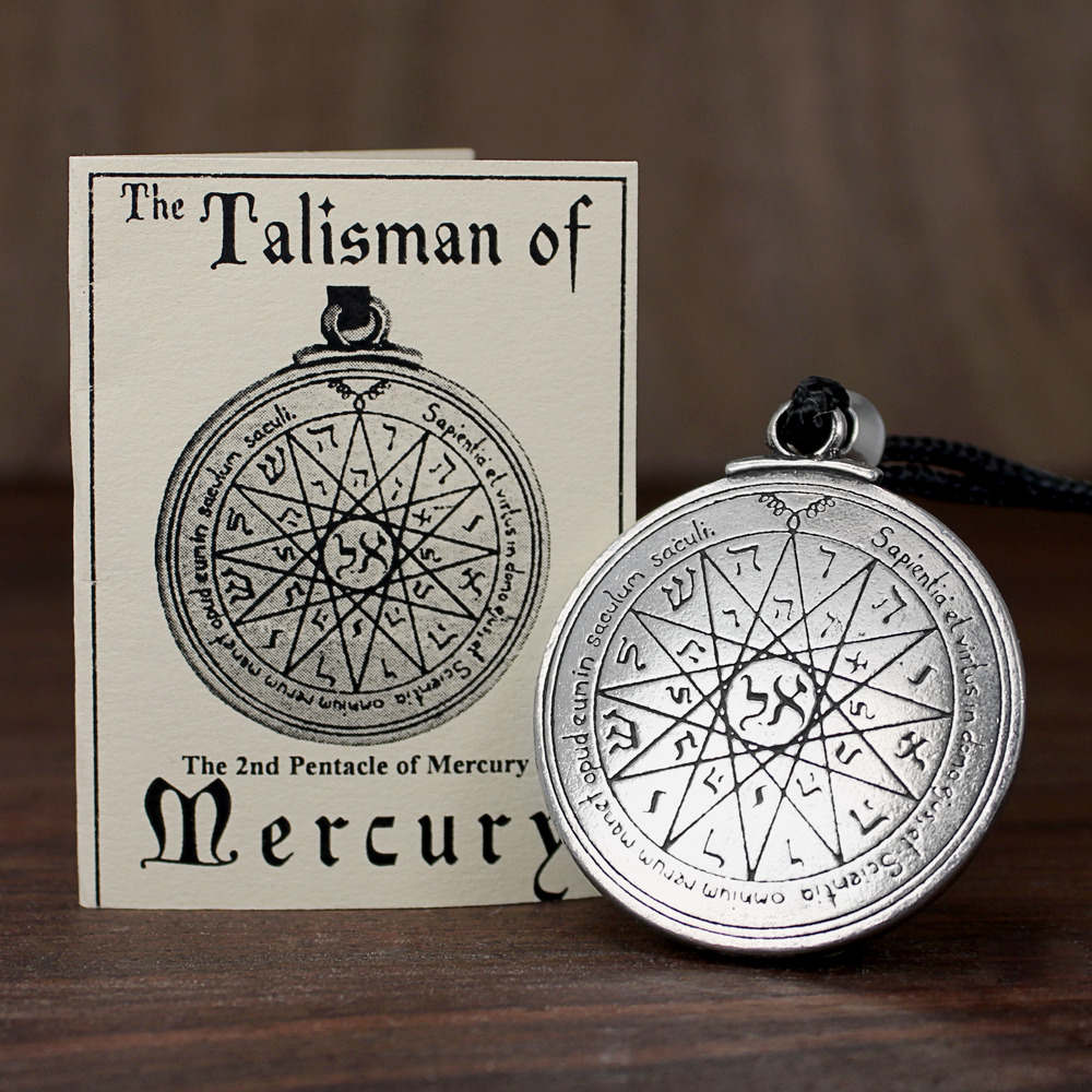 Talisman Pentacle of Mercury Solomon Seal Pendant kabbalah Hermetic Jewelry