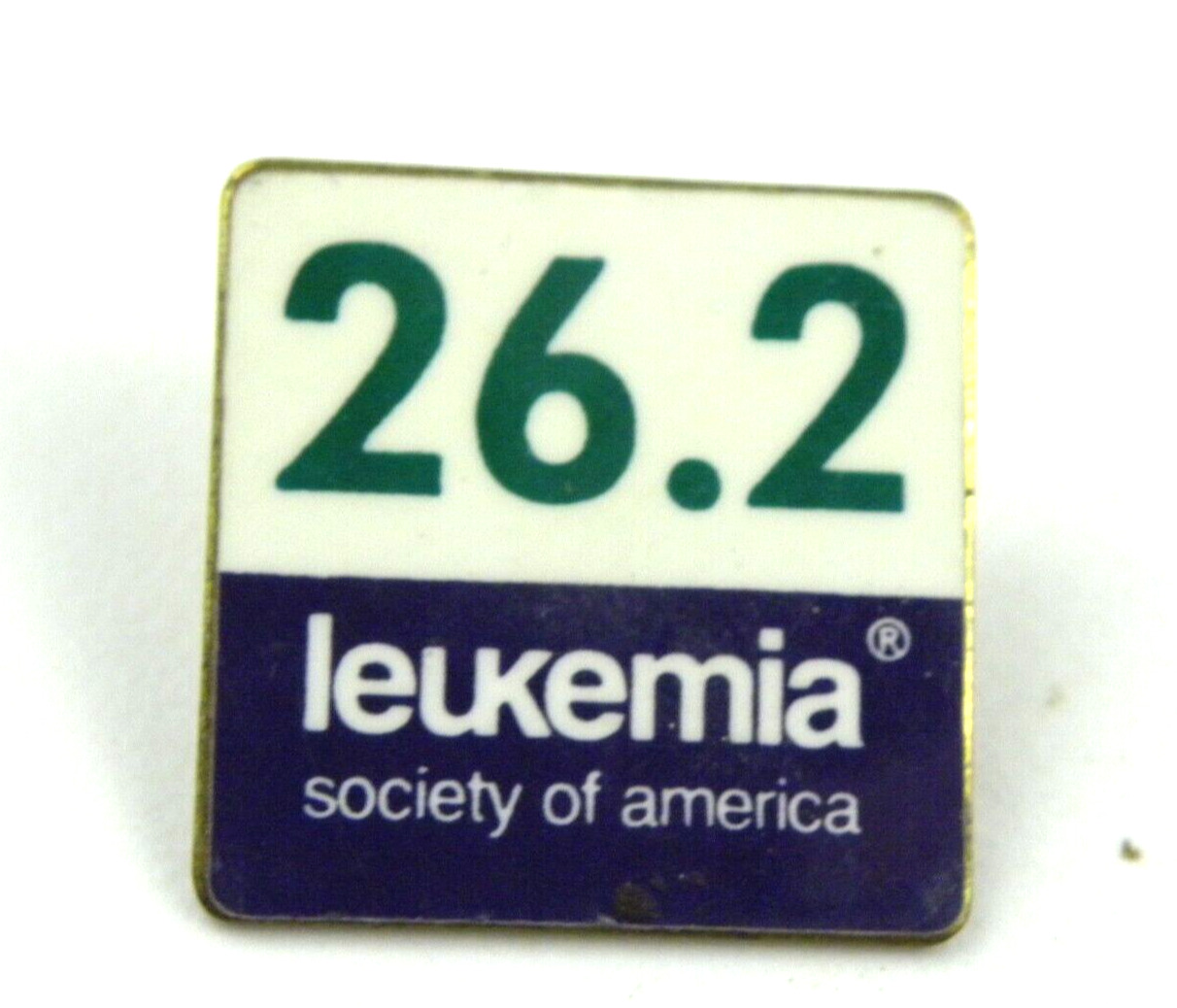 Vintage Leukemia Society of America Pin Marathon 26.2 Fundraiser Non Profit
