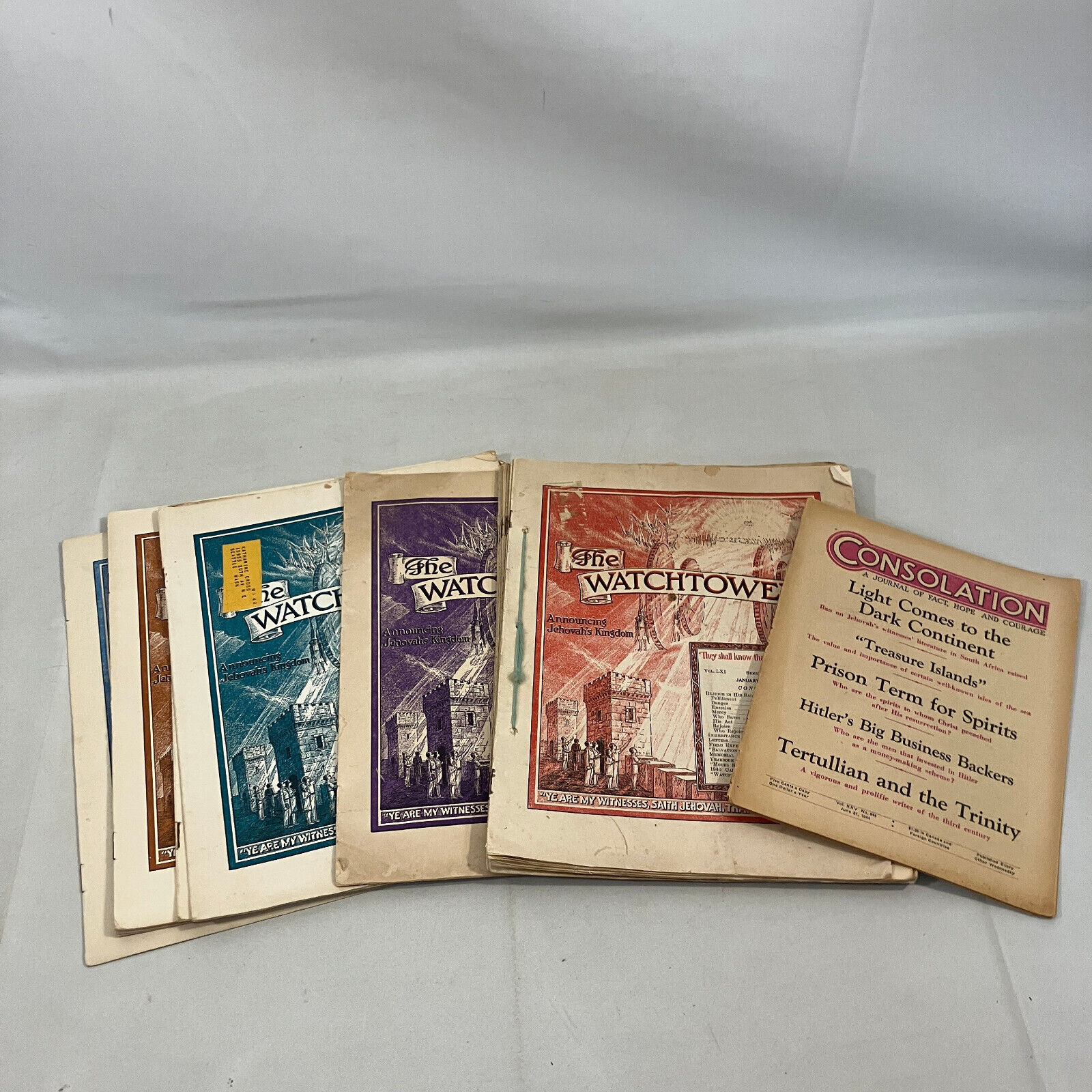1940s Watchtower Magazine Lot of 19 Misc Jehovah\'s Witness VTG Religious
