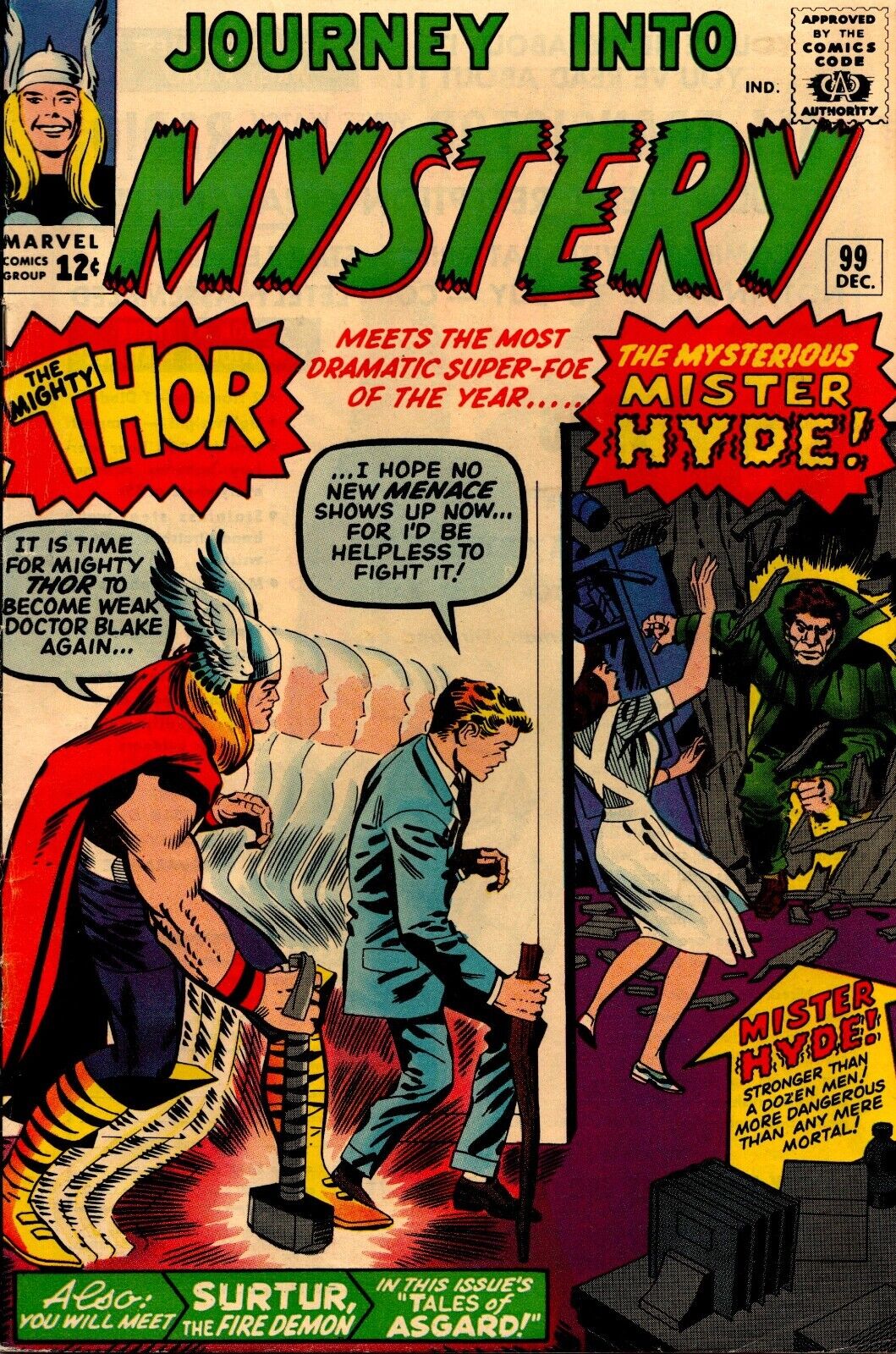 Marvel- Journey Into Mystery #99 (1963) 1st Mr. Hyde & 1st Surtur 🔑 Jack Kirby