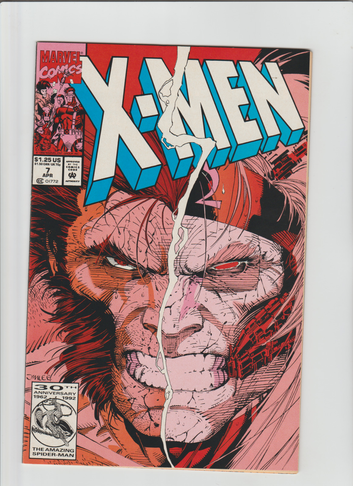 X-Men #7 (1992) JIM LEE EPIC WOLVERINE & OMEGA RED SPLIT COVER MOJO CAMEO