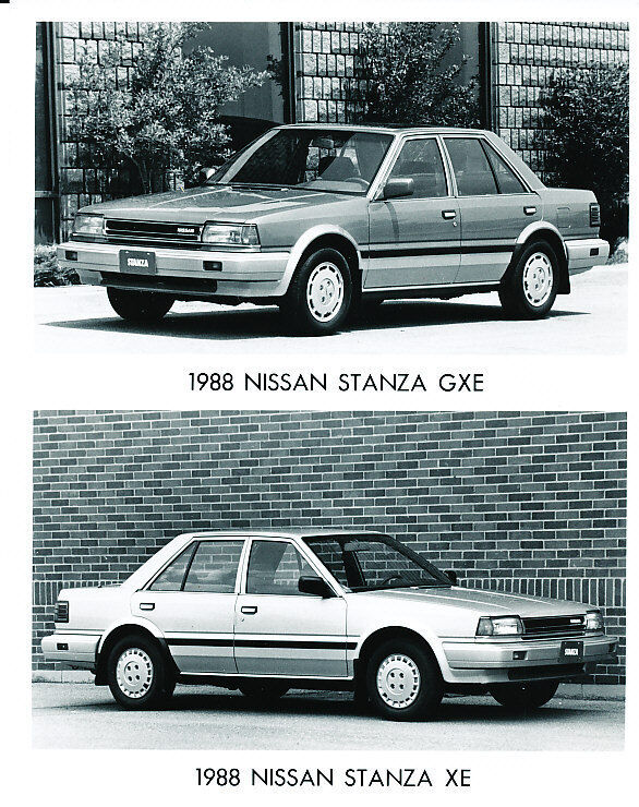 1988 Nissan Stanza Original Factory Press Photo Print