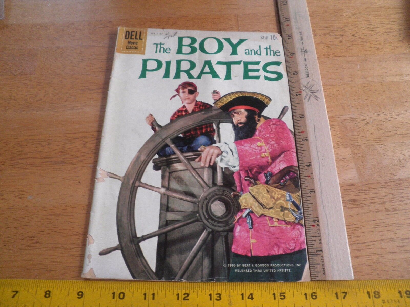 The Boy and the Pirates Dell Movie Classic 1117 comic book VG 1960s Silver Age