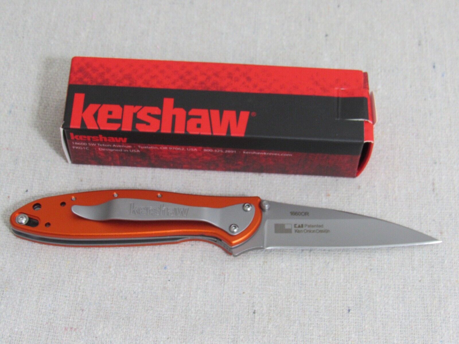 Kershaw Speedsafe Orange Ken Onion Design EDC Knife New With Box