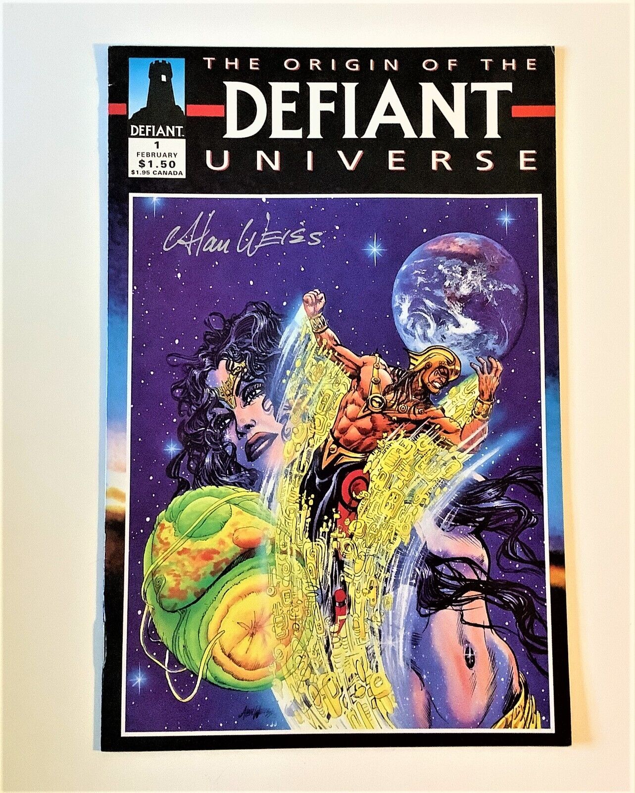The Origin Of The Defiant Universe #1 (1994, Defiant Comics) Signed Alan Weiss
