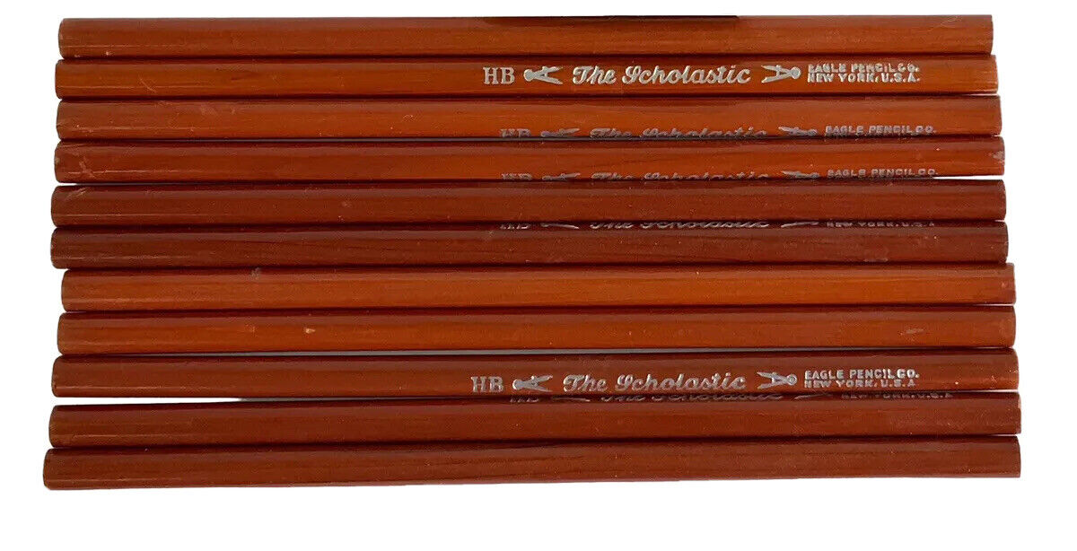 Vintage Eagle Pencils The Scholastic HB Lot Of 11 New Unused