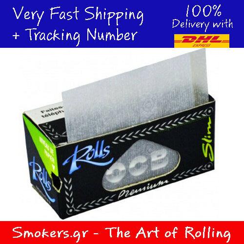 12x Rolls Rolling Cigarette Papers OCB Rolls Premium Slim ( 4 meter each )