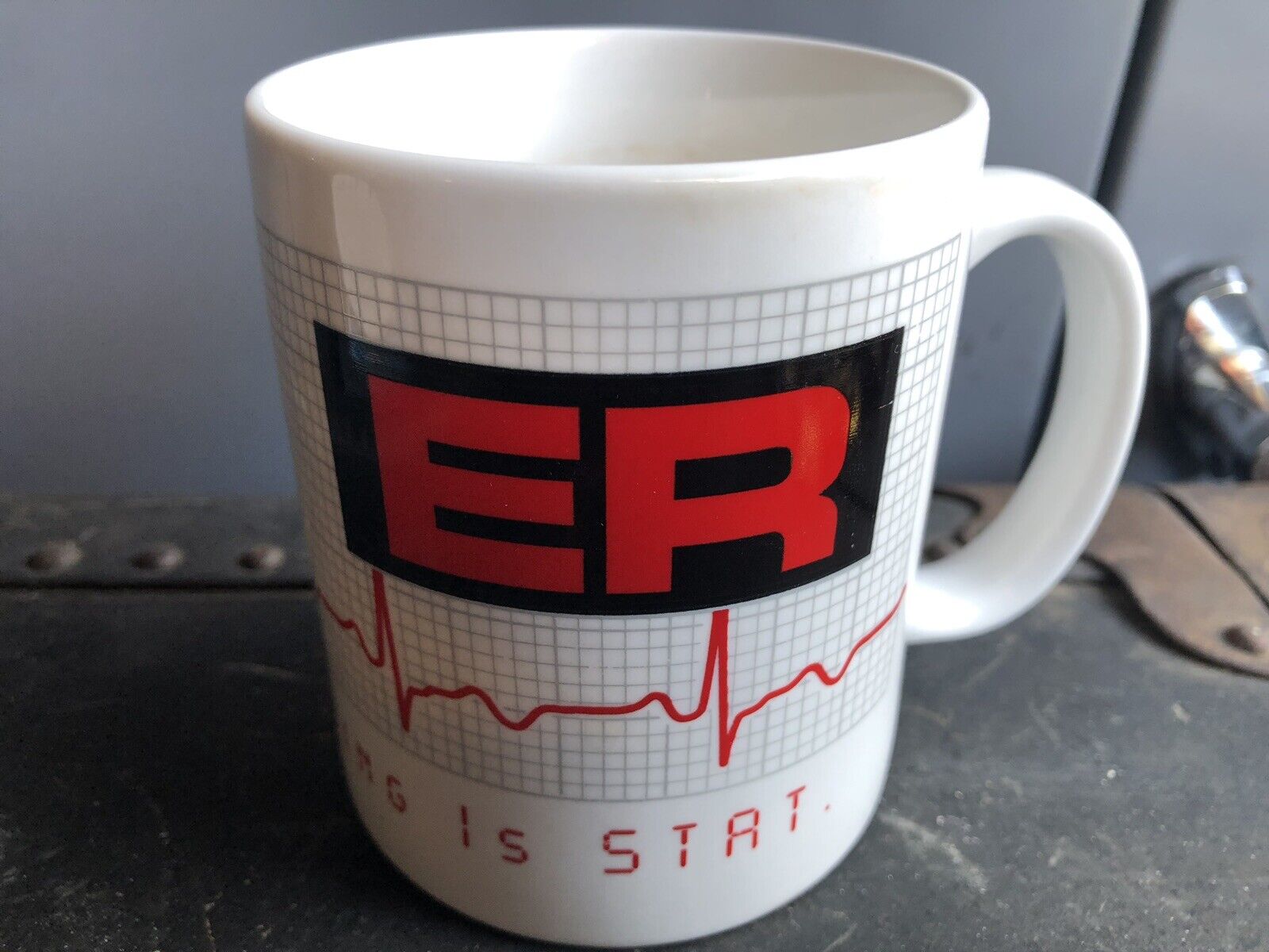 Vintage ER Where Everything Is Stat Funny Hospital Nurse DR Coffee Mug