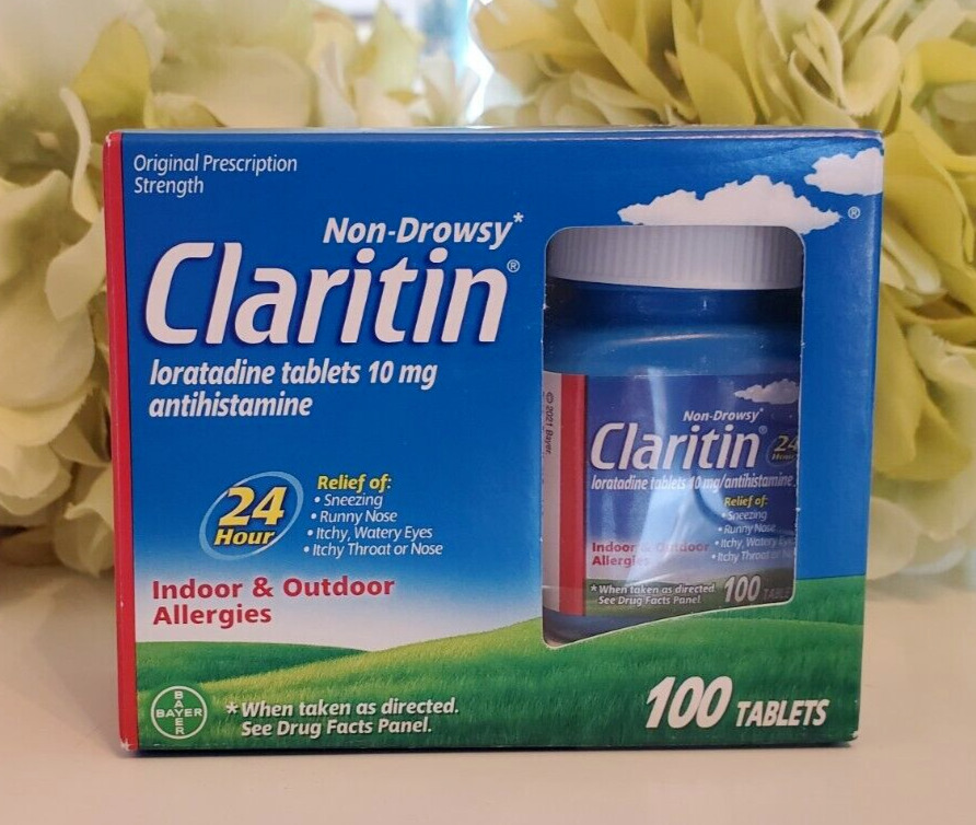 Claritin ~ 24hr  Allergy Medicine Non-Drowsy (10mg) 100 CT🔴03/2025~ NEW~SEALED