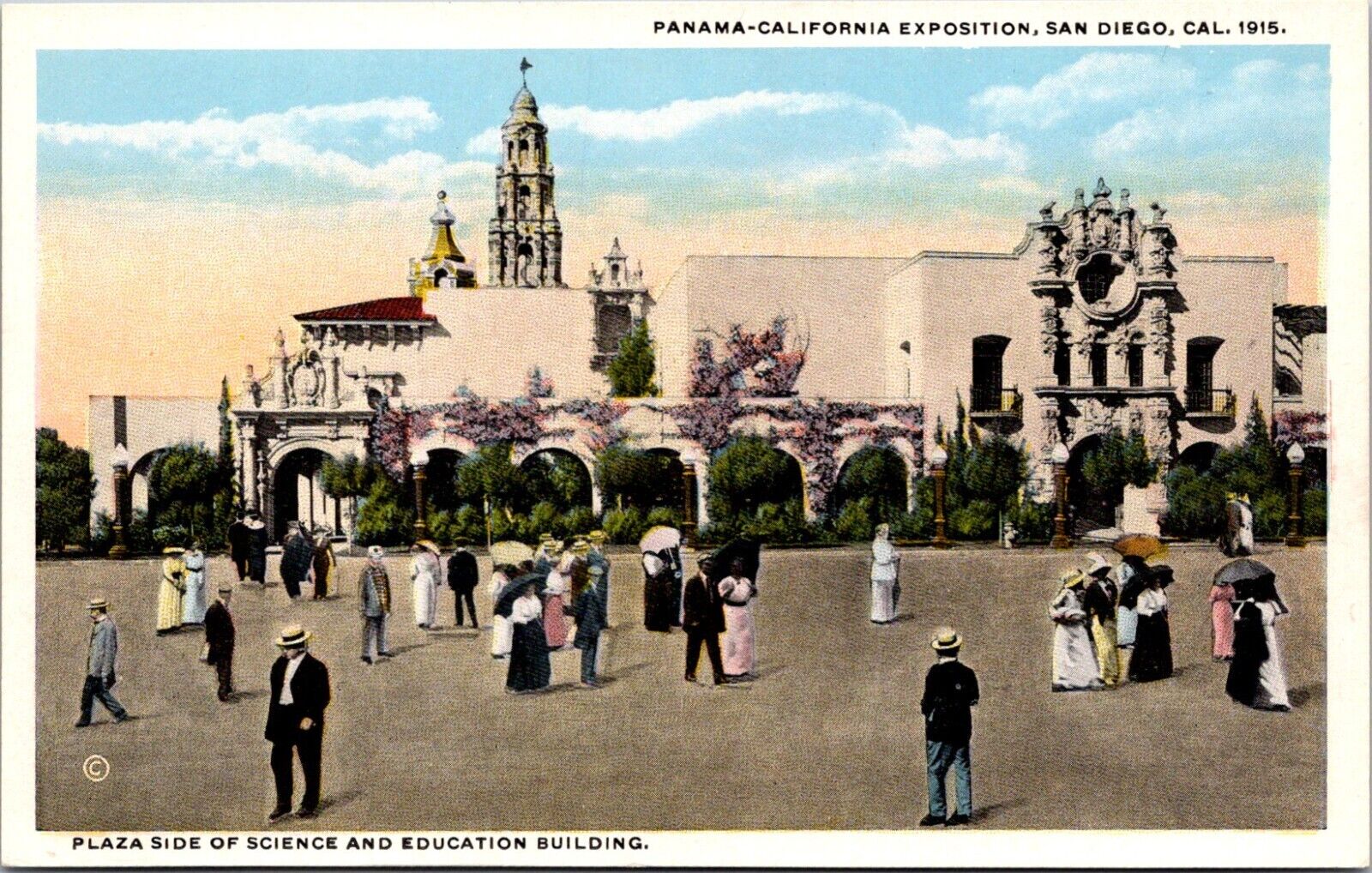 Plaza Side Science Education Bldg Panama-California Expo San Diego Postcard
