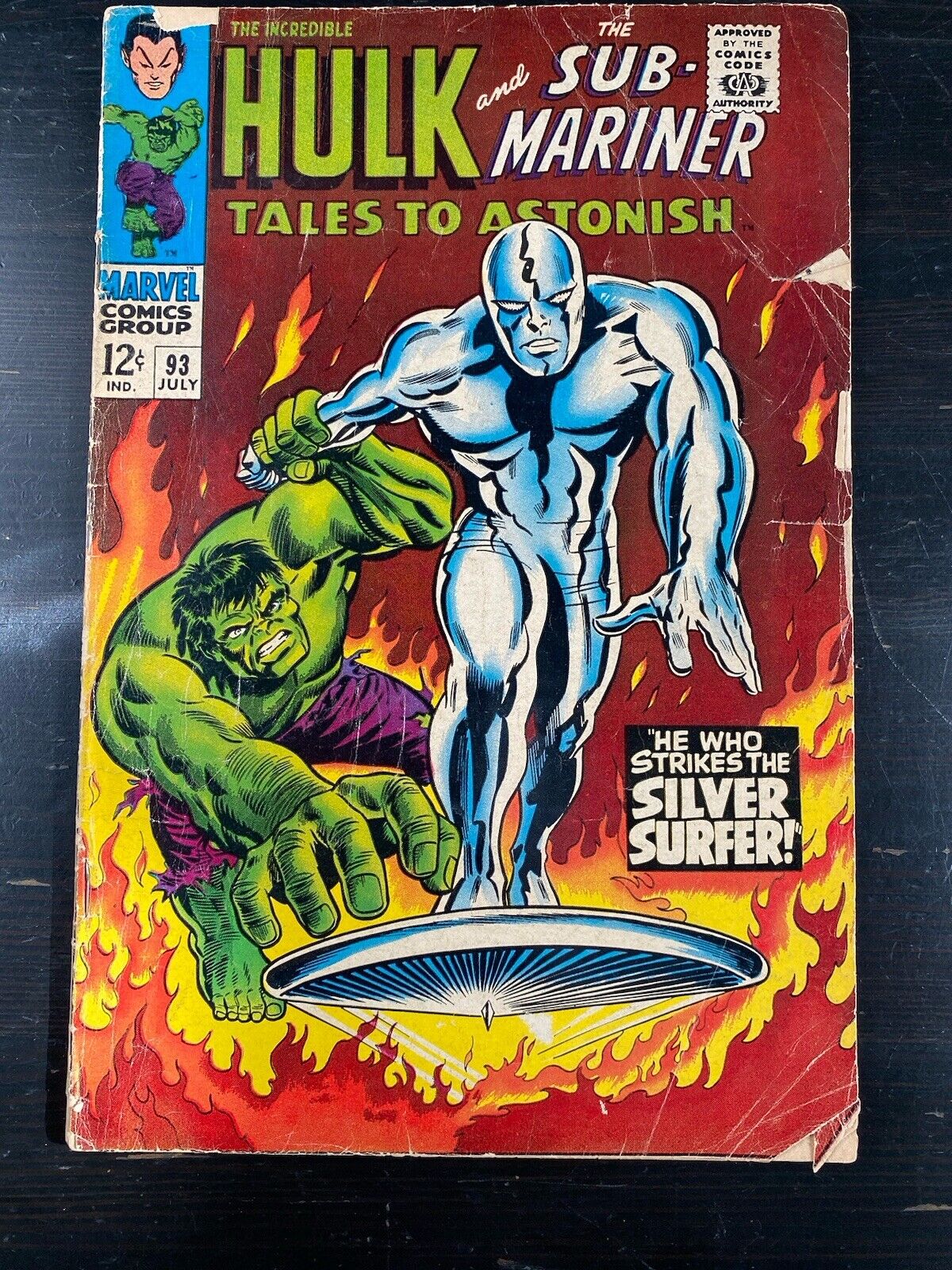 Tales To Astonish #93 Silver Surfer Vs Incredible Hulk Marvel 1967 Acceptable