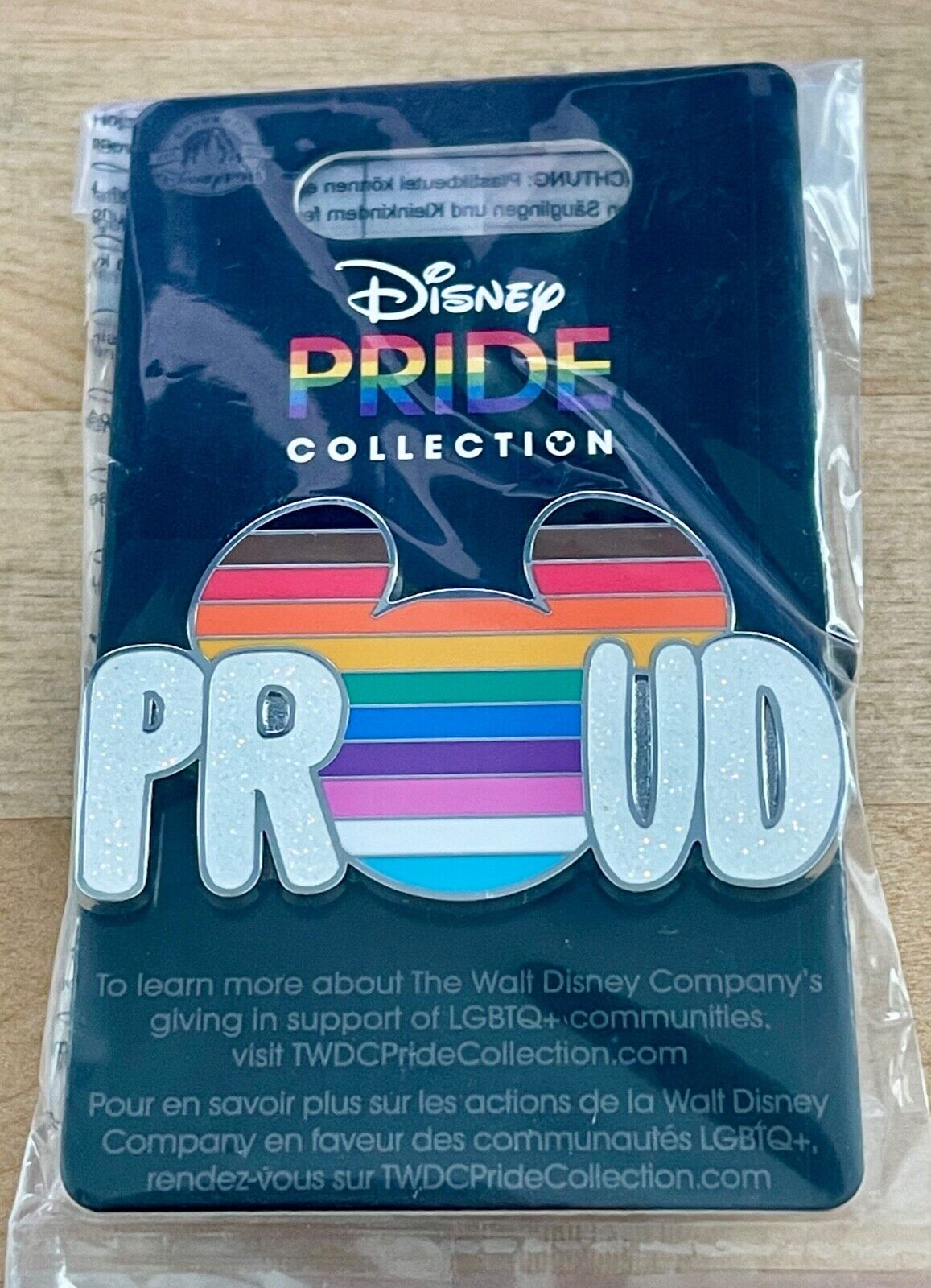 Disney Pride Rainbow Collection LGBTQ Gay Pride Flag Mickey Icon Proud Pin
