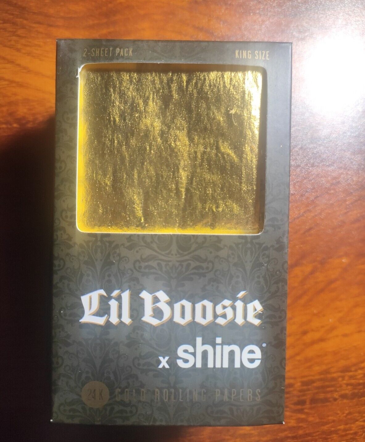 Shine X Lil Boosie 2 Sheet Pack KING SIZE Rolling Papers ✨24Karat Gold✨