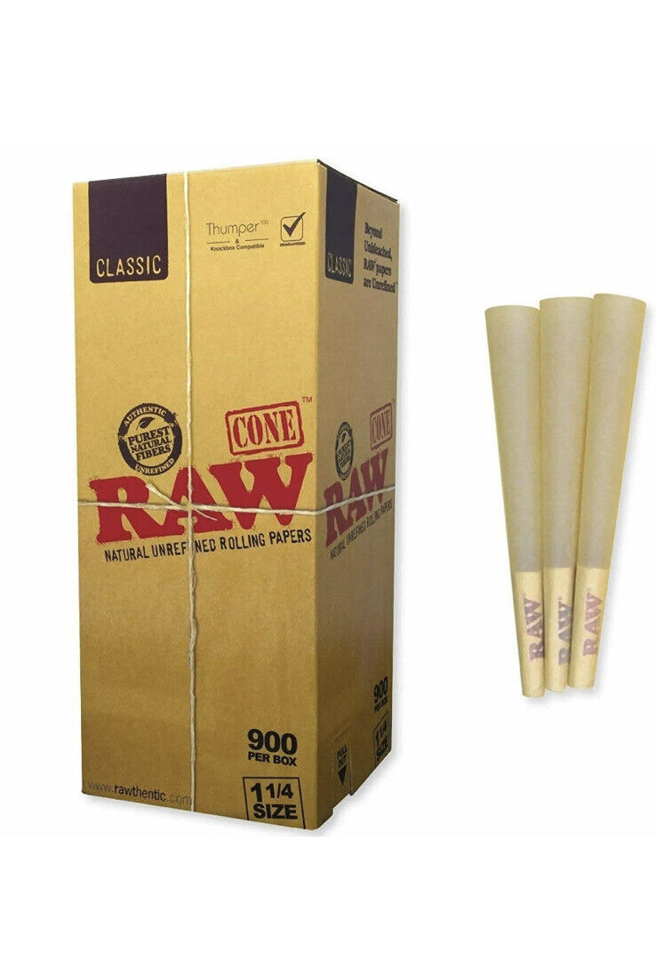 RAW cone Classic 1 1/4 size Pre-Rolled Cones(100 packs)