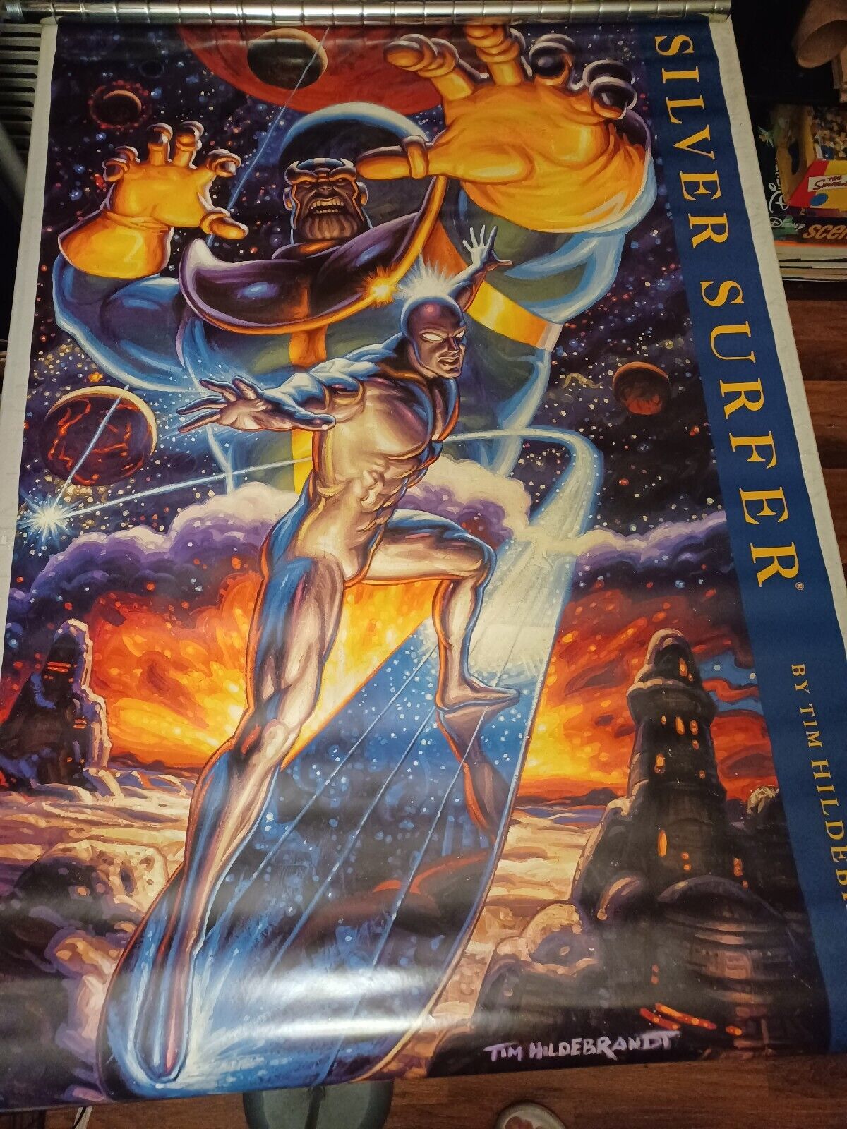 Vintage 1993 Tim Hildebrandt Marvel Posters Silver Surfer III Poster NEW #rr1