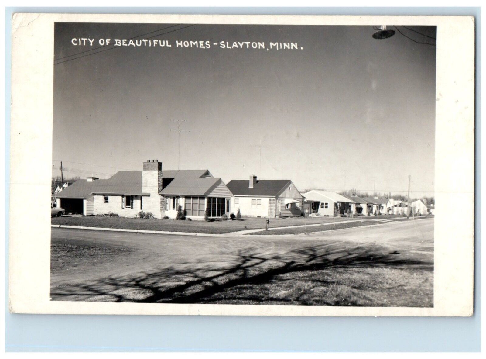 1956 City Of Beautiful Homes Slayton Minnesota MN RPPC Photo Vintage Postcard