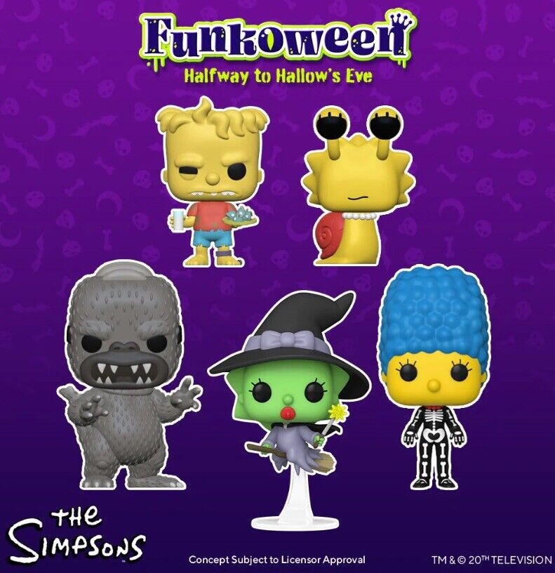 Funko Pop The Simpsons - Treehouse Of Horror - Complete Set Of 5 - Mint