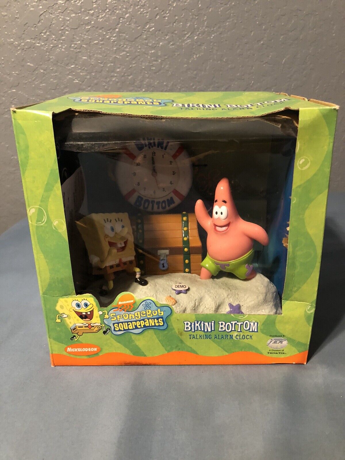 Vintage Nickelodeon SpongeBob SquarePants Bikini Bottom Talking Alarm Clock 2002
