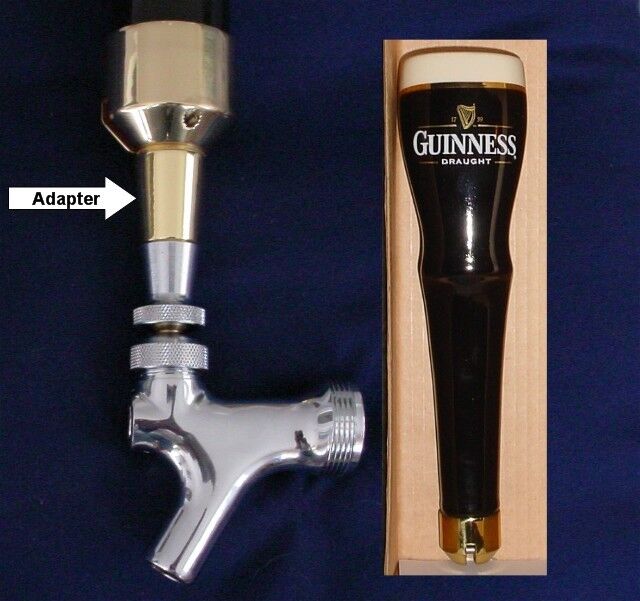 Guinness Draught beer tap handle faucet ADAPTER SLV **READ**