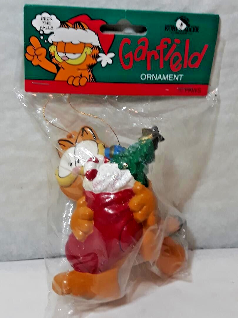 Vintage Garfield Christmas Stocking Ornament Kurt Adler New in Package