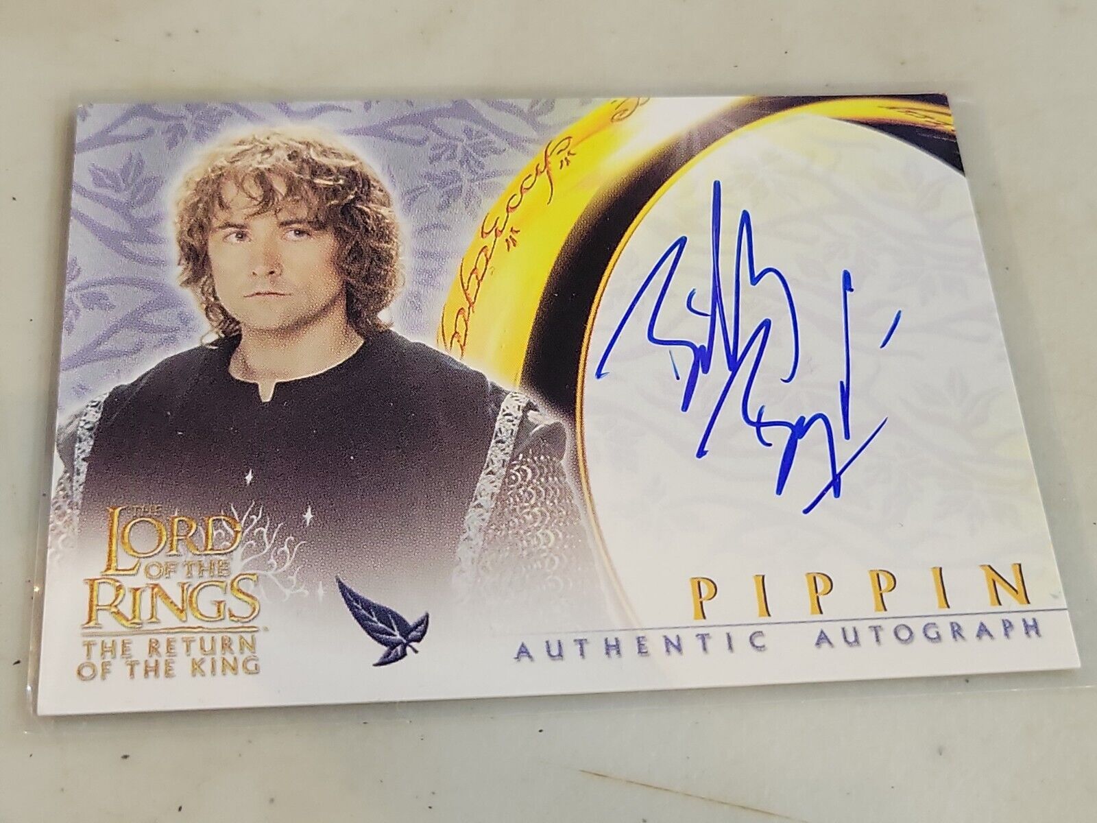 2003 LORD OF THE RINGS RETURN OF THE KING BILLY BOYD AS PIPPIN AUTOGRAPH CARD