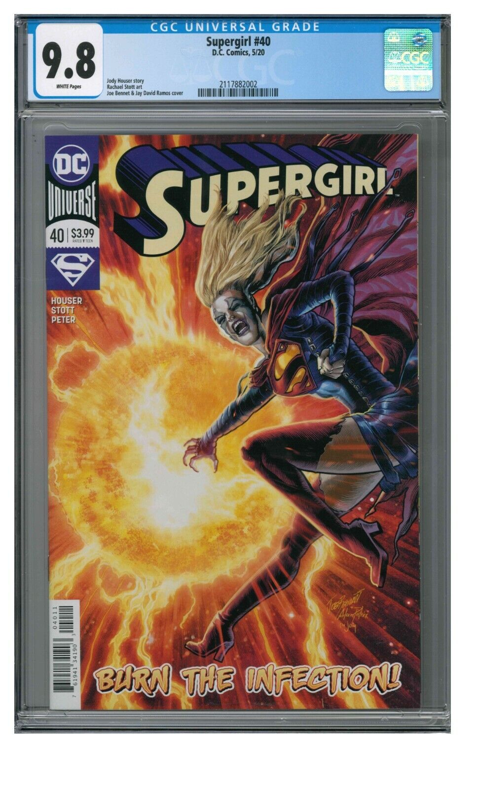 Supergirl #40 (2020) DC Burn the Infection CGC 9.8 LK397