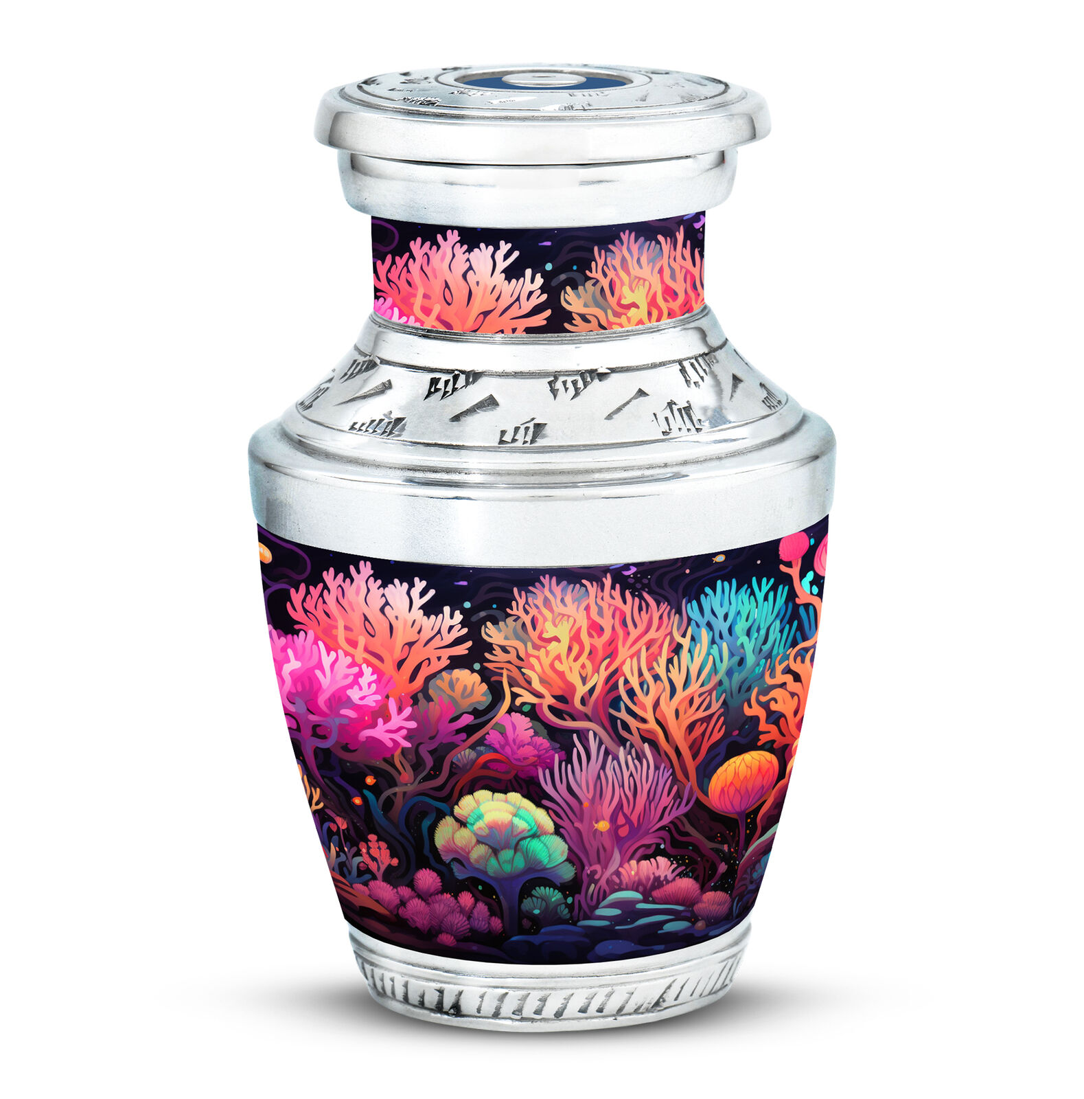 Adult Urns For Women Vibrant Coral Reef Ecosystem (3 Inch) Pack Of 1