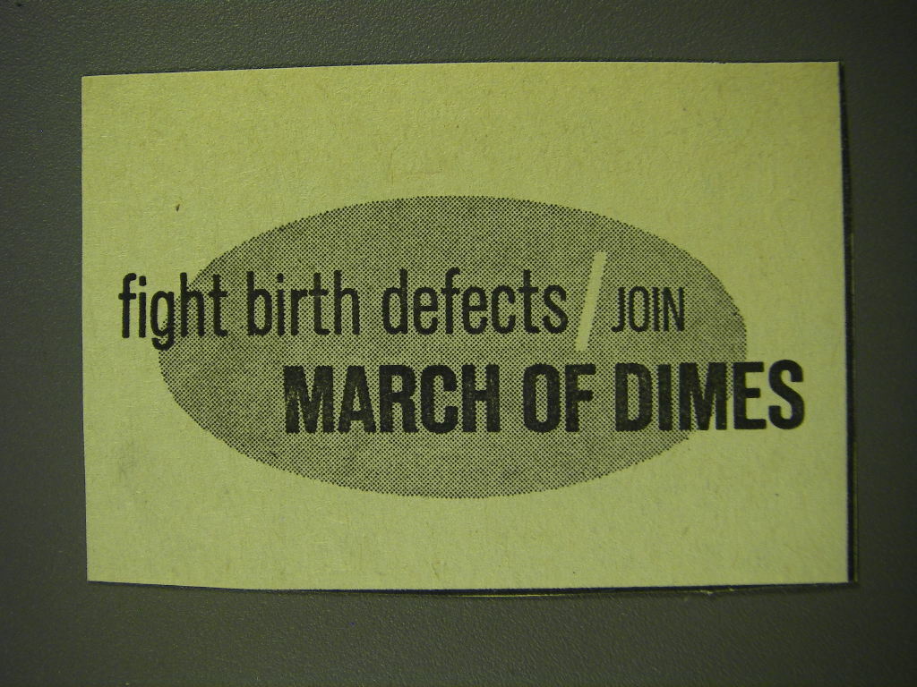 1968 March of Dimes Ad - Fight birth defects / join March of Dimes