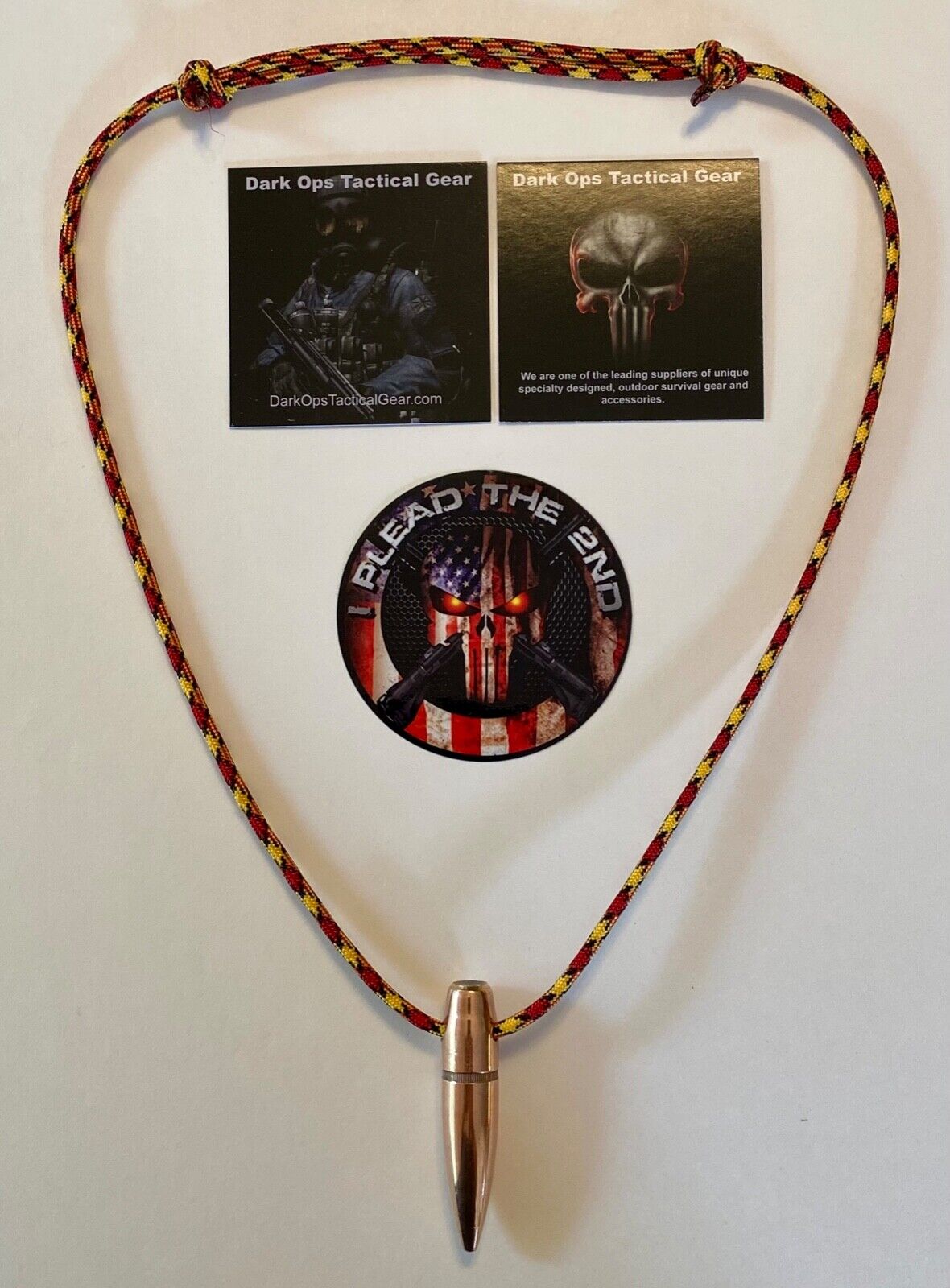 1 Sniper .50 Cal HOG TOOTH  Paracord ...Necklace ...+ 1 Decal     ...Marines