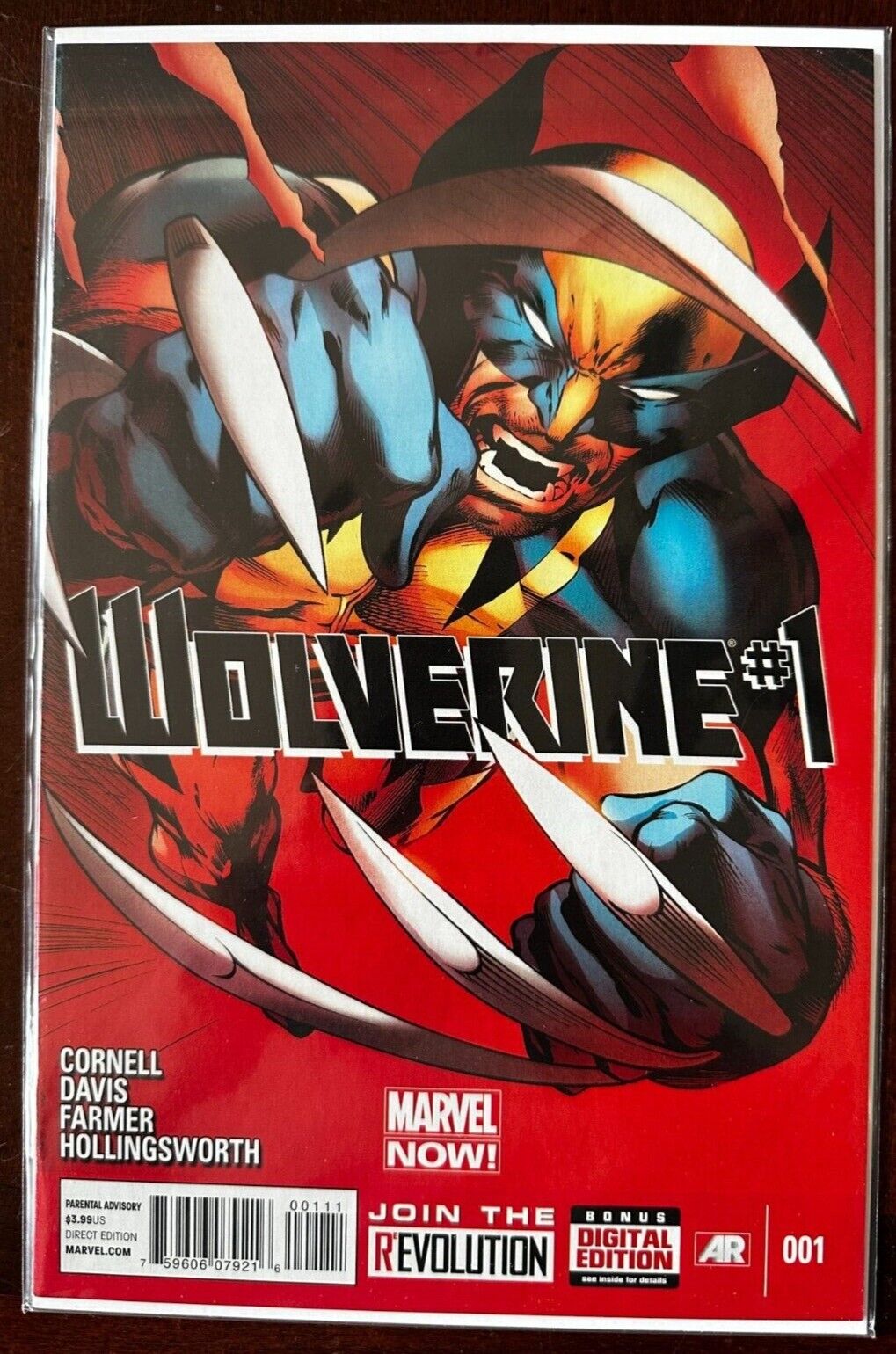 Wolverine #1 (2013) Cornell, Marvel Comics, Marvel NOW, Boarded, 1st Issue