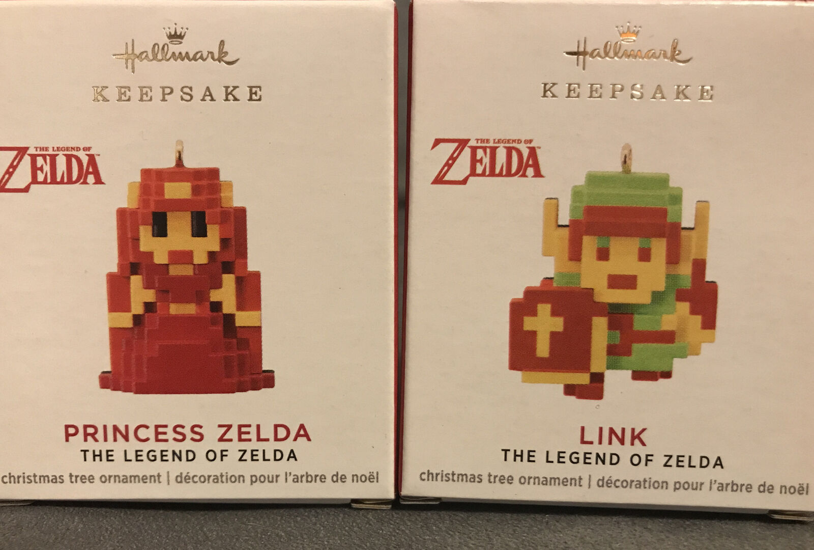 2021 Hallmark Keepsake The Legend Of Zelda Link & Zelda Miniature Ornaments Lot